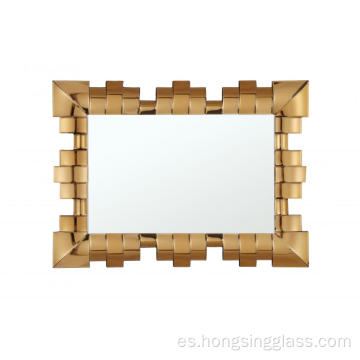 espejo colgante rectangular tridimensional